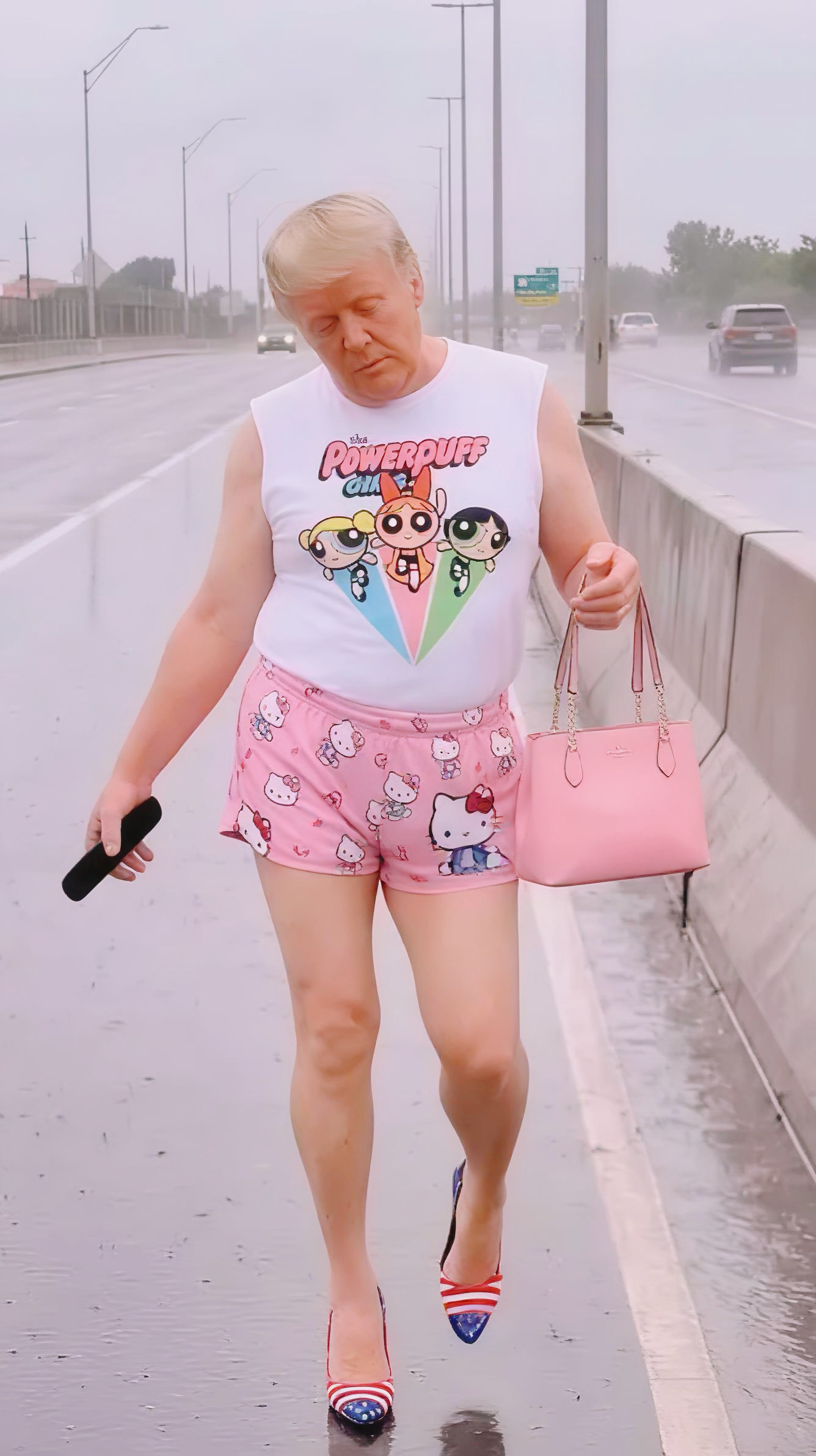 Pink Powerpuff outfit and heels